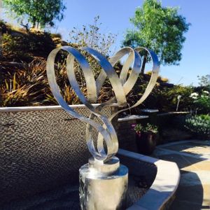 China Customized Stainless Steel Outdoor Sculpture / Abstract Yard Sculptures on sale