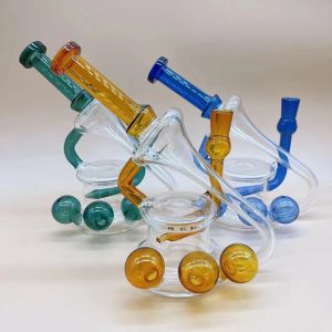 Quality 10&quot; Smoking Milk Yellow Tobacco Glass Bongs Stock Supply for sale