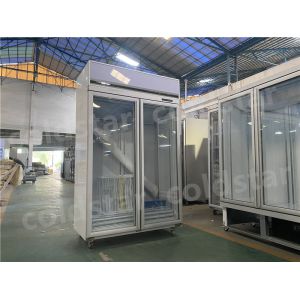 Commercial Upright Glass Door -22C Freezer For Meat Seafood