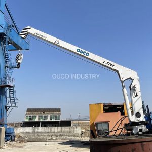 1.5T4M Small Ship Deck Cranes Lifting Hydraulic Boom Yacht