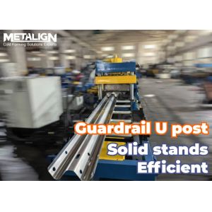 China W Beam Roll Forming Line Machine With Hydraulic Flying Cut And Reinforced Dual Leveling System on sale China W Beam Roll Forming Line Machine With Hydraulic Flying Cut And Reinforced Dual Leveling System on sale