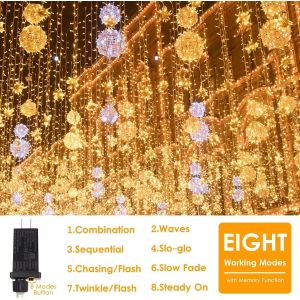 Halloween 240V 60m String Lights Indoor / 600 Warm White Fairy Lights