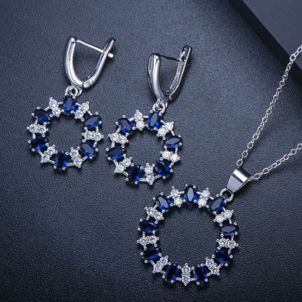 CZ Earrings for Women Crystal Nacklace Jewelry Female Accessories Jewelry Wedding Jewelry Sets