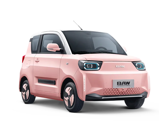 120km Pure Electric Beiqi Baw Yuanbao Pony 4 Seats Mini Ev for Adults Energy Vehicles Smart RHD Electric Car Wheelbase 2050