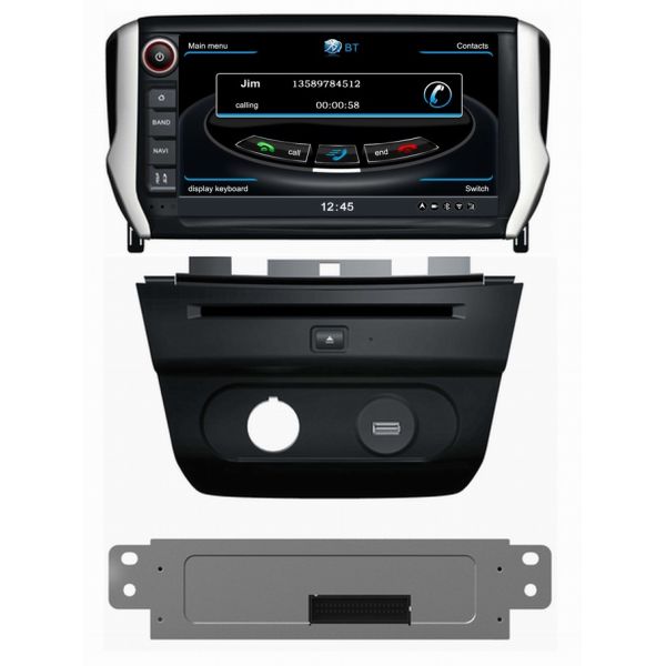 Ouchuangbo Auto DVD Multimedia Radio for Peugeot 2008 3G Wifi GPS Navigation iPod SWC S100 Platform OCB-374