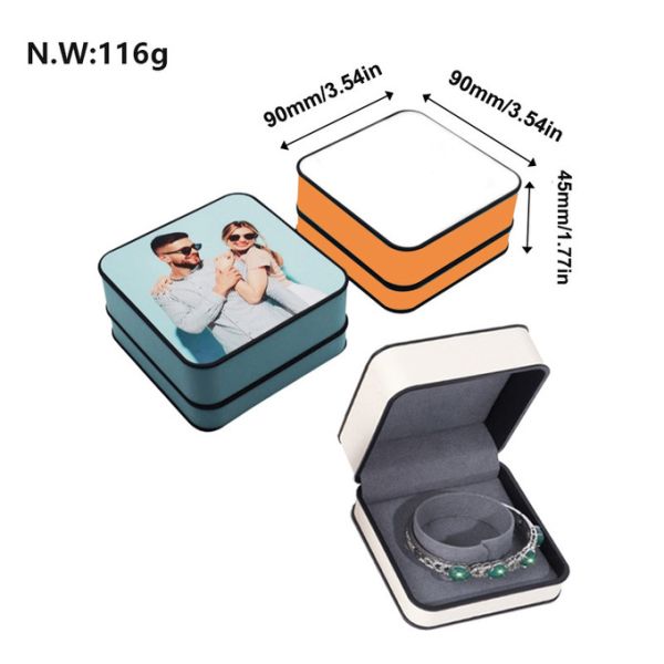 Diy Sublimation Leather Jewelry Box With Printable PET Sheet Personalised Photo Gifts
