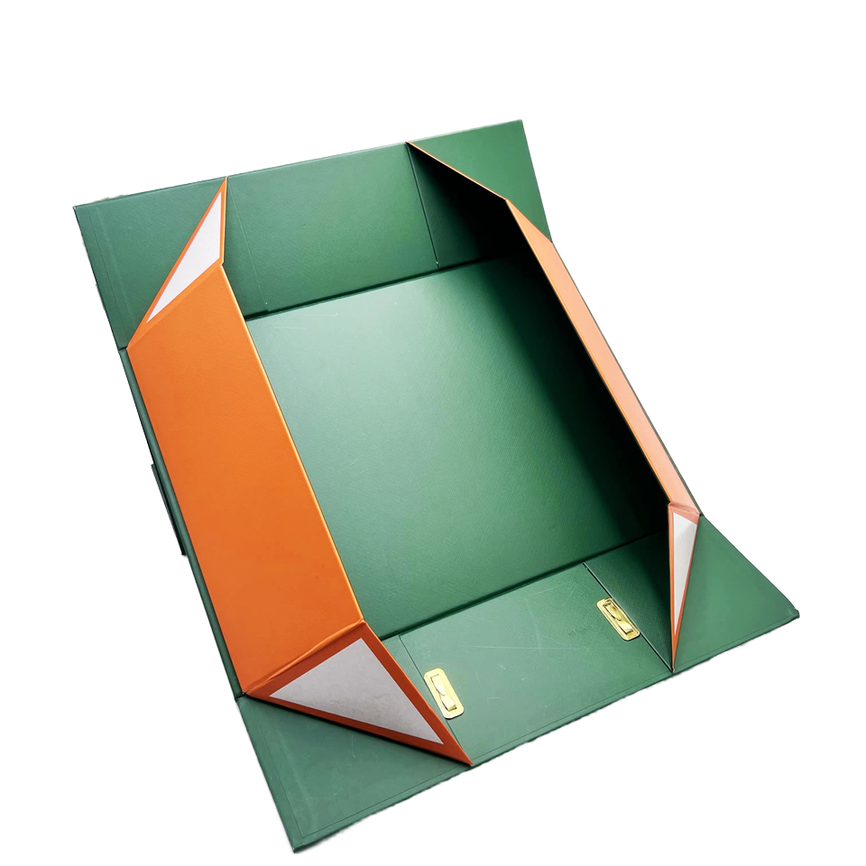 Customized Hard Magnetic Luxury Gift Packaging Box for Gift Boxes with Color Printed PU Handle