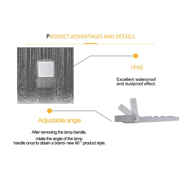 Precision Aluminium Diecasting Led Flood Light Stable Structure Good Heat Dissipation