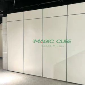 Fabric Surface Acoustic Folding Partition 80mm Thickness For Office
