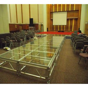 750kg/sqm Acrylic Event Glass Stage Aluminum Stage Platform