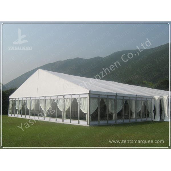 Wine Party Clear Top Tent Structure Aluminum Alloy Frame , clear roof tent wedding reception
