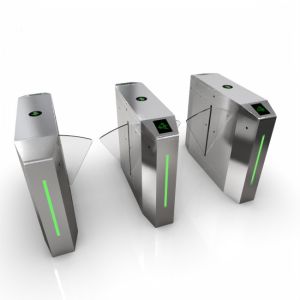 Office Buildings and Hotels Flap Turnstile Gate with Face Recognition RFID QR