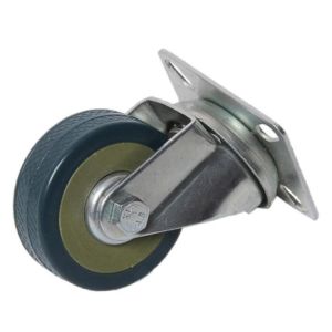 grey rubber caster for trolley apparatus castors 3''
