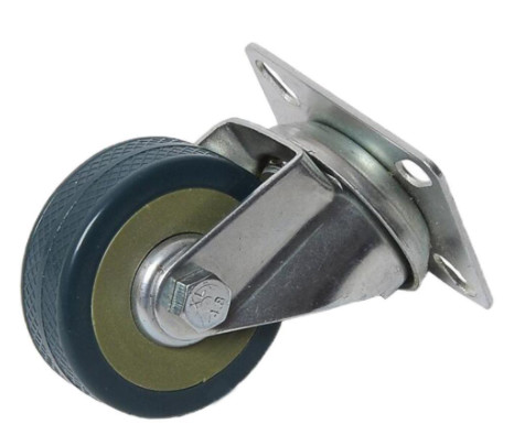 Buy grey rubber caster  for trolley apparatus castors 3'' at wholesale prices
