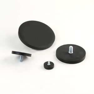 Decoiling Rubber Coated Magnet With External Stud 22mm 43mm 66mm 88mm