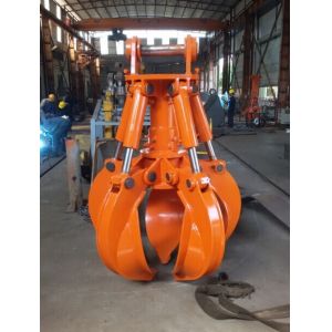 3760Nm Hydraulic Excavator Grab Industrial Mini Excavator Orange Peel Grab