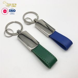 K17 Personalized Leather Keychain , Western Leather Keychain Ring