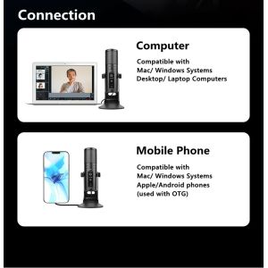 5V USB YouTube Karaoke Singing Mic 170mm*47.5mm Portable Lightweight