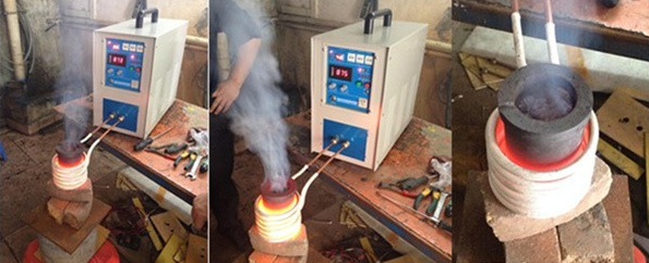 Induction Heating Equioment Portable IGBT Induction Melting Machine Gold Silver Copper Melting Furnace Metal Melting Treatment