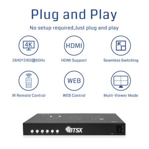 Quality 1920×1080P60 Output Resolution Control Room Video Wall Controller with 3-year After-sales Maintenance for sale