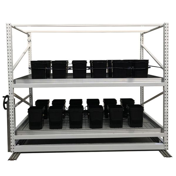Buy 4*8ft Vertical Farming Mobile Hydroponic Growing Racks With Fan at wholesale prices