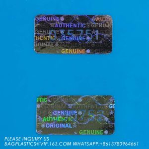 Authentic Hologram Labels/Stickers Silver Transfer Tamper Evident Security