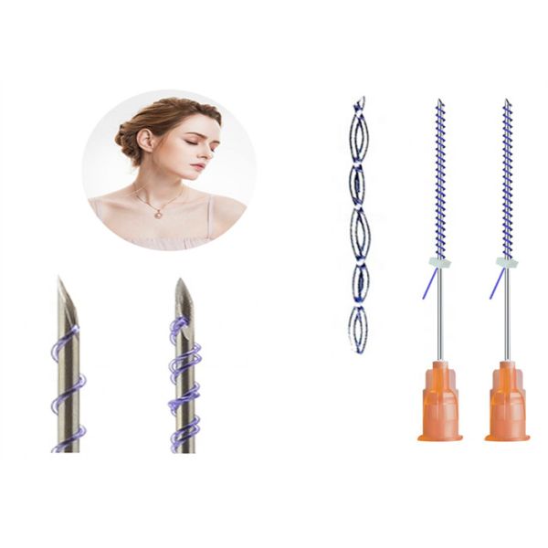 Pdo Thread Fish Bone Molding Cog 18g 100mm W Blunt lifting threads suture