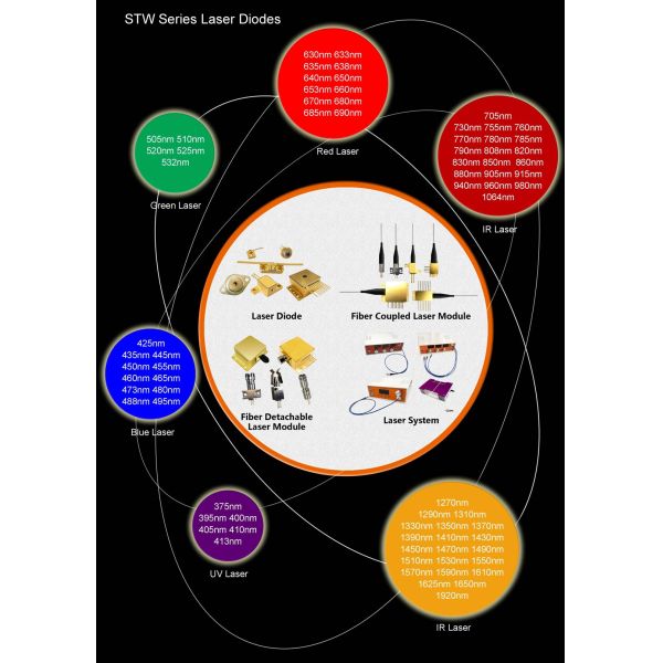 Single Mode Fiber Coupled Laser Diodes Multi Mode Detachable Fiber Laser Module