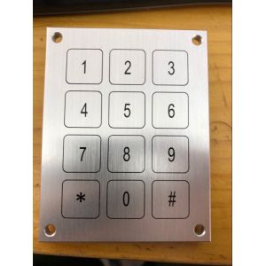ip68 waterproof higher quality aluminum piezo keypad with 12 keys