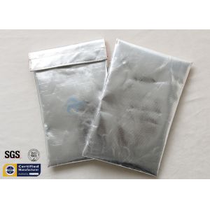 Silver Fireproof Document Bag Pouch 1022℉ Fiberglass Non Irritating Durable