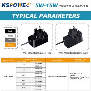 AC To DC Switching Power Supply Adapter Custom For Video Security Cameras 12V 1A