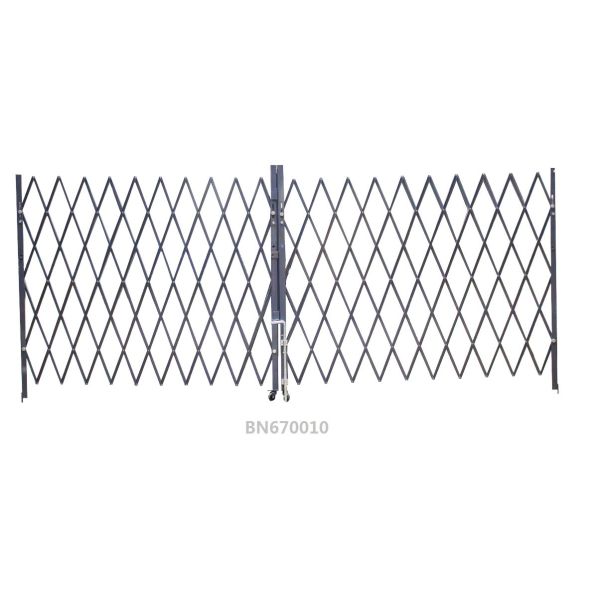 Bi Fold Industrial Steel Folding Security Gates , Warehouse Retractable Security