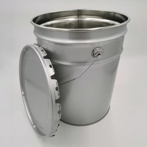 Customized Tinplate Pails Bucket With CMYK Logo And Metal Handle