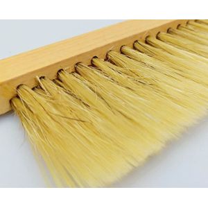 Double Rows Wooden Handle Plastic Hair Bee Brushes For Beekeeping
