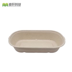Disposable Biodegradable Sugarcane Bagasse Takeaway Lunch Food Tray with Lid