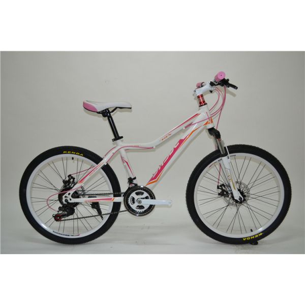Cheap 24/26 inch hi-ten steel moutain bike MTB for lady with Shimano 21 speed for sale