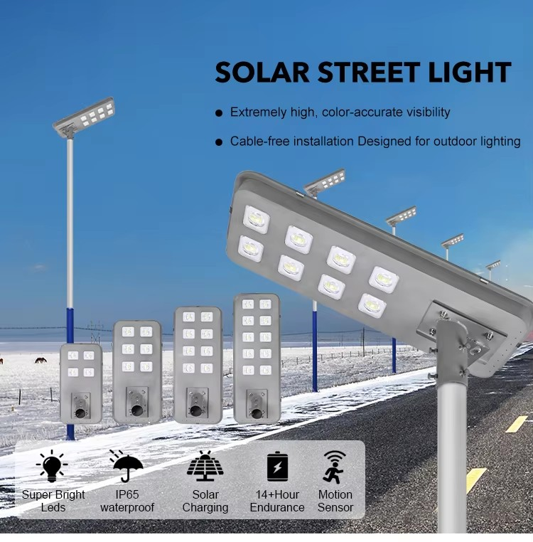 Factory Direct Outdoor Waterproof Road Lump Ip65 Integrated 400w 600w 800w 1000w All in One Led Solar Street Light