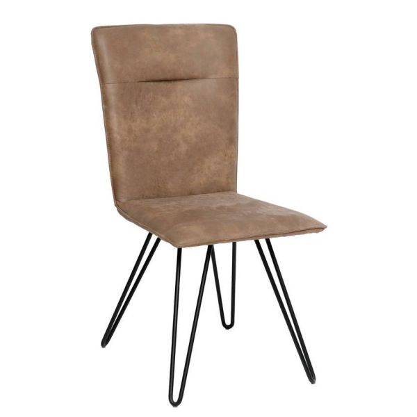 Buy Modern Leather Dining Chair with Iron Frame at wholesale prices