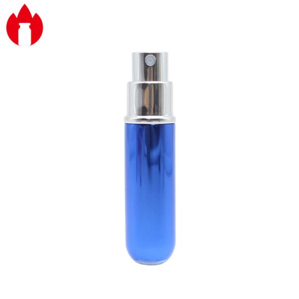 Blue 5ml Perfume Glass Vial With Screw Neck Shape