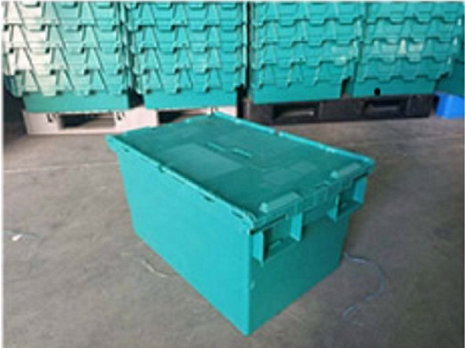 Buy Logistics Movable Plastic Attached Lid Containers Customized Logo at wholesale prices