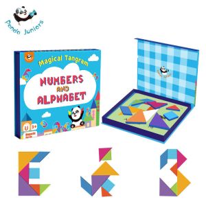 Kids Shape Color Congnition Magnetic Tangram Puzzle Creativity Skills Learning