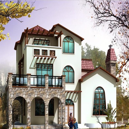 Buy 3 Story Prefab Homes G550 Z275 Galvanized Coil With Garage Parking Lot at wholesale prices