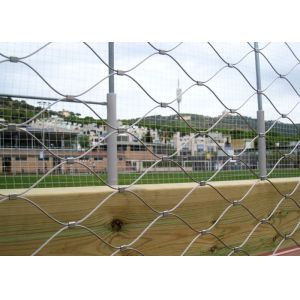 Balustrade Fence Flexible Stainless Steel Cable Mesh 60x104mm Opening Customized