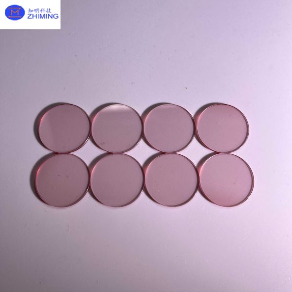 Titanium Sapphire Crystal Optical Windows High Hardness Customized Size Excellent Transparency For Optical Purpose