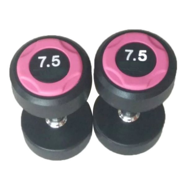 Buy PU coated dumbbells, round head dumbbells, rubberized dumbbell set at wholesale prices