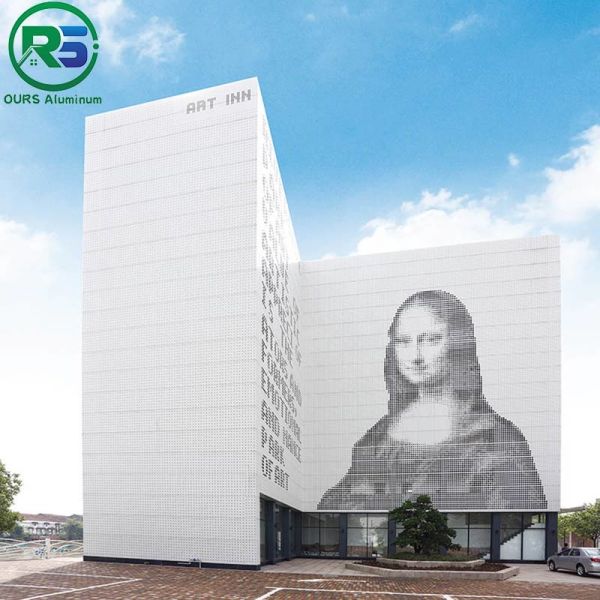 Artistic Decorative Aluminum Wall Panels Punch Holes Perforated Aluminium Cladding Panels