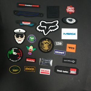 3D Personalized Logo Sewing Printed Applique Patches Tags Embossed Silicone