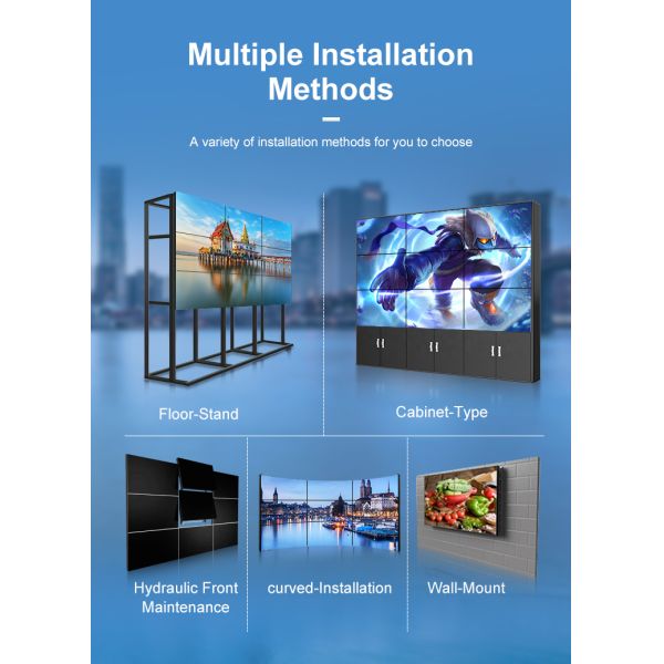 Indoor Digital Signage Video Wall 2K 4K HD 2x3 3x3 Narrow Bezel LCD Video Wall