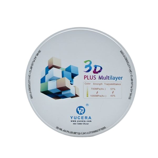 Yucera Ceramic 3D Plus Multilayer Dental Zirconia Blocks CAM for Lab Use