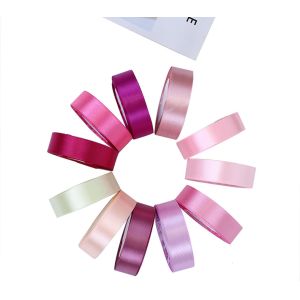 Quality Factory Custom 196 Colors Raffia Ribbon 3mm-100mm 100% Polyester Single Face Satin Ribbon Roll 100 yards for sale